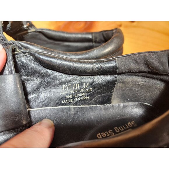 Spring Step Rylan Men's Shoes 44 Black Leather Orthopedic Closed Back Sandal - Picture 4 of 8